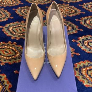 Stuart Weitzman Nude Patent Leather Pump Sz 7.5